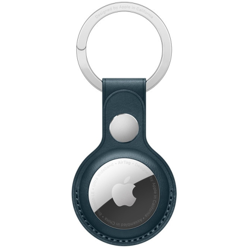 Apple AirTag Leather Key Ring Baltic Blue